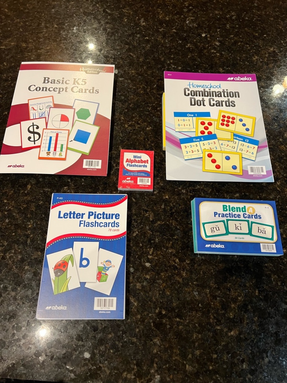 Abeka Homeschool Flashcard Bundle - K5,1,2